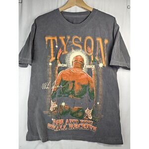 Mike Tyson Ass And You Shall Receive T-Shirt Mens L/XL Washed Charcoal Rap Tee
